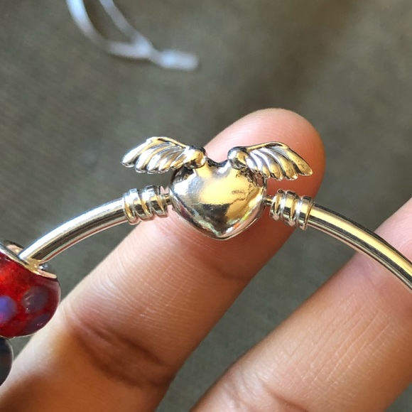 NWOT PANDORA LIMITED EDITION Angle Heart Wings W/ 15 Charms - Picture 7 of 12